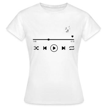 Morceau de musique personnalisé - T-shirt Femme - blanc - Devant - AI Model Female 172 dark (172cm)