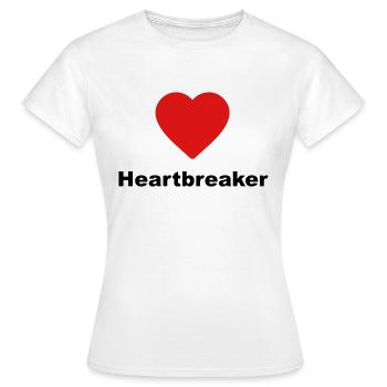 Cute "Heartbreaker" design for him and her - Women's T-Shirt - white - Front - AI Model Female 172 dark (172cm)