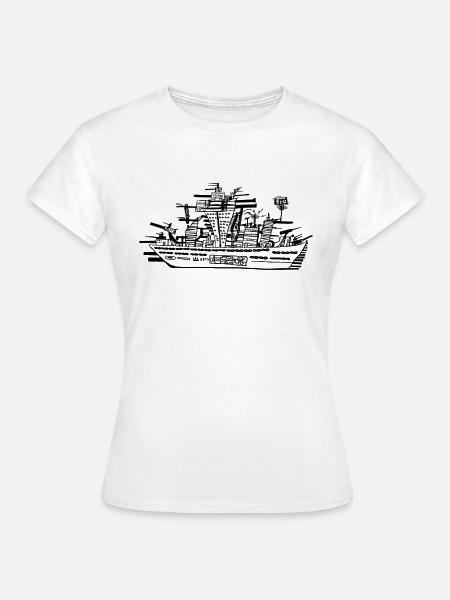 Schiff - Frauen T-Shirt - Weiß