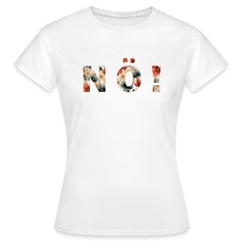 NÖ - Blumen! personalisierbar - Frauen T-Shirt - Weiß - Vorne - AI Model Female 172 dark (172cm)