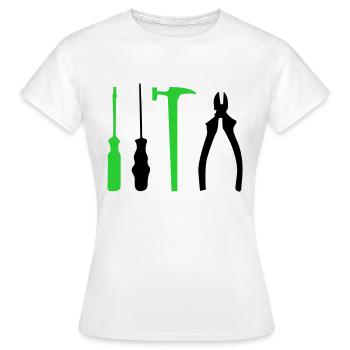 tool - Women's T-Shirt - white - Front - AI Model Female 172 dark (172cm)