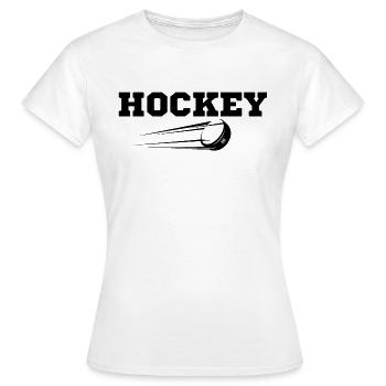 Hockey originelle Geschenkidee - Frauen T-Shirt - Weiß - Vorne - AI Model Female 172 dark (172cm)