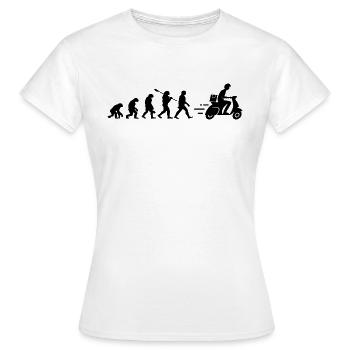Die Entwicklung des Zustellers - Frauen T-Shirt - Weiß - Vorne - AI Model Female 172 dark (172cm)