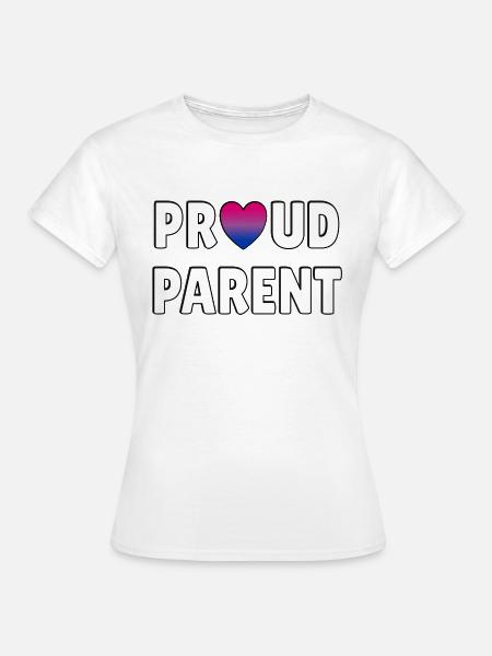 Stolze Eltern-Bi-Flagge - Frauen T-Shirt - Weiß