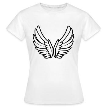 Ailes d'ange - T-shirt Femme - blanc - Devant - AI Model Female 172 dark (172cm)