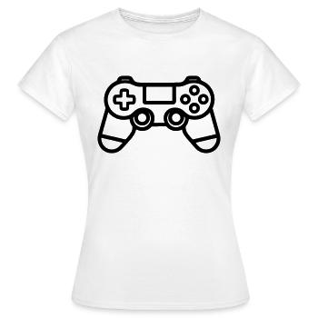 Controller für Videospiele - Frauen T-Shirt - Weiß - Vorne - AI Model Female 172 dark (172cm)