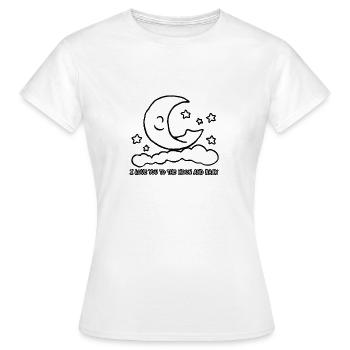I love you to the moon - Frauen T-Shirt - Weiß - Vorne - AI Model Female 172 dark (172cm)