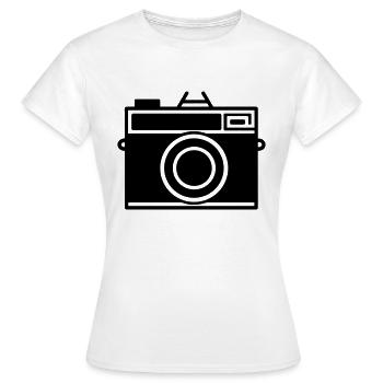 Appareil photo - T-shirt Femme - blanc - Devant - AI Model Female 172 dark (172cm)