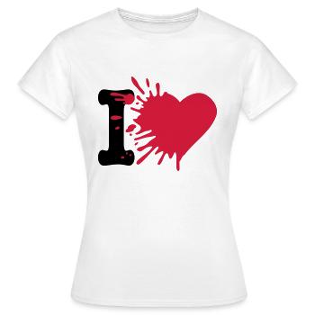 i love - T-shirt Femme - blanc - Devant - AI Model Female 172 dark (172cm)