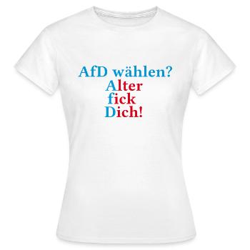 afd Kopie - Frauen T-Shirt - Weiß - Vorne - AI Model Female 172 dark (172cm)