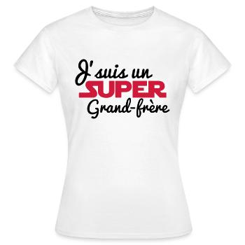 Ich bin ein super großer Bruder - Großer Bruder - Frauen T-Shirt - Weiß - Vorne - AI Model Female 172 dark (172cm)