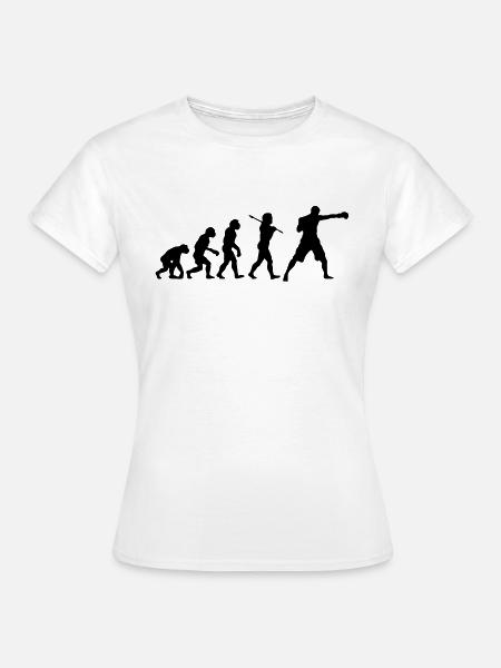 Boxing Evolution - Frauen T-Shirt - Weiß