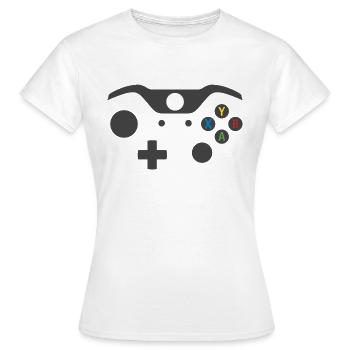 Manette de jeux vidéo 2 - T-shirt Femme - blanc - Devant - AI Model Female 172 dark (172cm)