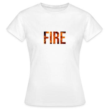 Fire - Women's T-Shirt - white - Front - AI Model Female 172 dark (172cm)