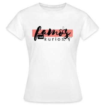 Logo famos et étrange rose - T-shirt Femme - blanc - Devant - AI Model Female 172 dark (172cm)