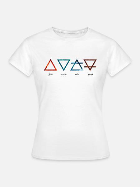 Alchemistische Elemente - Frauen T-Shirt - Weiß