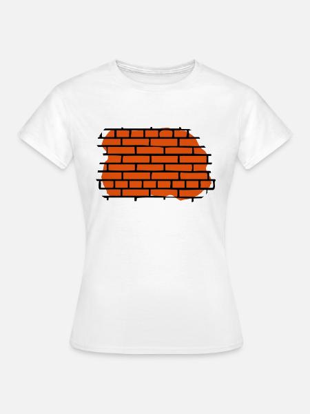 mauer - wall - Frauen T-Shirt - Weiß