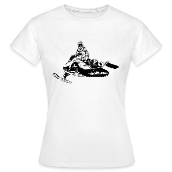 Snowmobil - Motorschlitten - Snowmobile - Frauen T-Shirt - Weiß - Vorne - AI Model Female 172 dark (172cm)