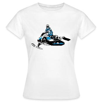 Motoneige - motoneige - motoneige - T-shirt Femme - blanc - Devant - AI Model Female 172 dark (172cm)