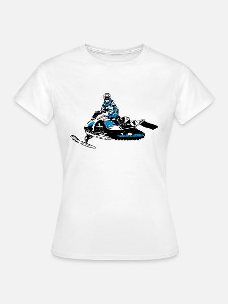 Sneeuwscooter - sneeuwscooter - sneeuwscooter - Dame-T-shirt - hvid