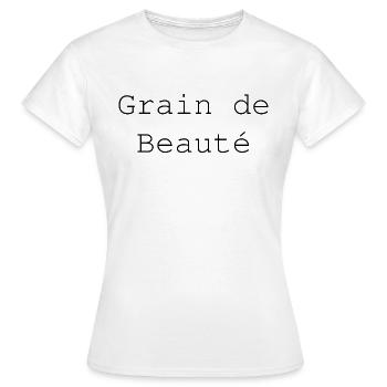 gr de beauté - T-shirt Femme - blanc - Devant - AI Model Female 172 dark (172cm)