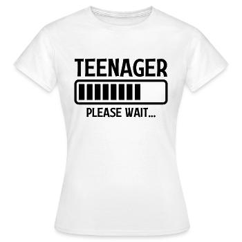 Teenager Please Wait - Women's T-Shirt - white - Front - AI Model Female 172 dark (172cm)