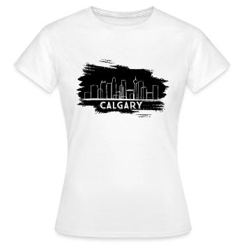 Calgary Vereinigte Staaten von Amerika - Frauen T-Shirt - Weiß - Vorne - AI Model Female 172 dark (172cm)