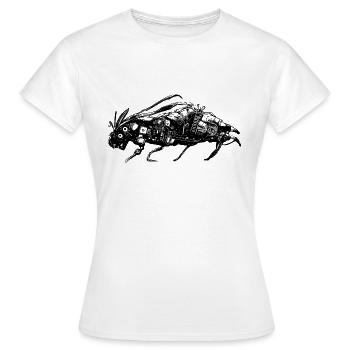 Cyber Sauterelle - T-shirt Femme - blanc - Devant - AI Model Female 172 dark (172cm)