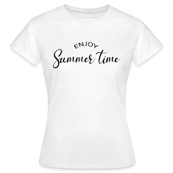 Genießen Sie den Sommer - Frauen T-Shirt - Weiß - Vorne - AI Model Female 172 dark (172cm)