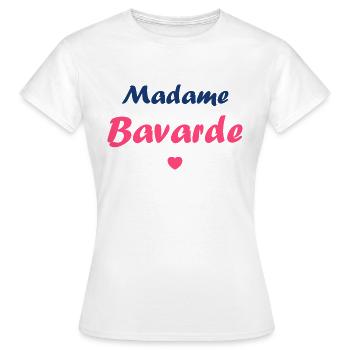 Madame bavarde - T-shirt Femme - blanc - Devant - AI Model Female 172 dark (172cm)