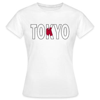 Tokyo aux couleurs nationales - T-shirt Femme - blanc - Devant - AI Model Female 172 dark (172cm)