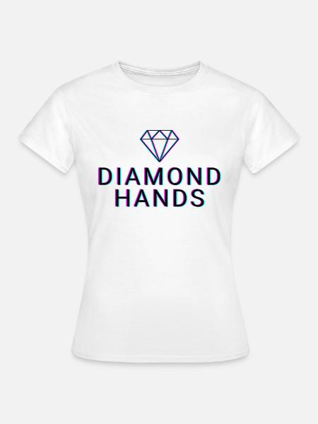 Diamond Hands - Crypto - Frauen T-Shirt - Weiß