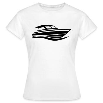Motorboot - Frauen T-Shirt - Weiß - Vorne - AI Model Female 172 dark (172cm)