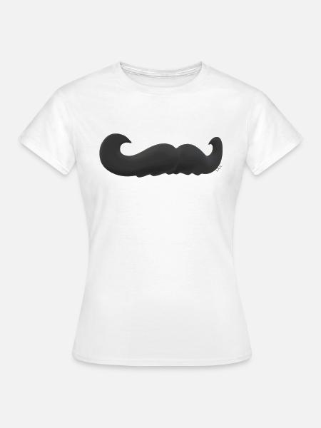 Schnurrbart - Frauen T-Shirt - Weiß