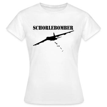 Schorlebomber - Frauen T-Shirt - Weiß - Vorne - AI Model Female 172 dark (172cm)