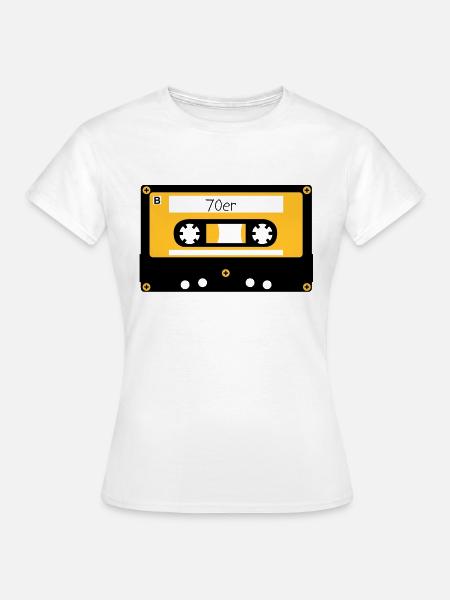Kassette 70er - Frauen T-Shirt - Weiß