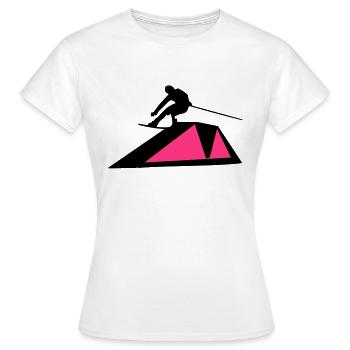 Wakeboarder/Wakeboard - T-shirt Femme - blanc - Devant - AI Model Female 172 dark (172cm)