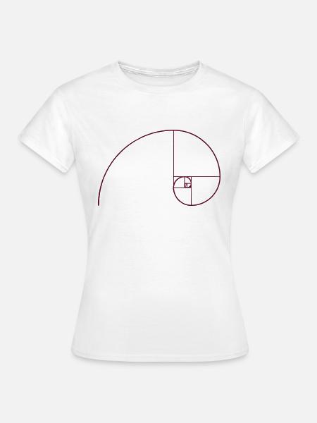 Goldene Spirale, Schnitt, Phi, Fibonacci, Physik - Frauen T-Shirt - Weiß