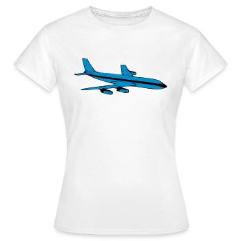 Avion avion de ligne mouche Aotearoa - T-shirt Femme - blanc - Devant - AI Model Female 172 dark (172cm)