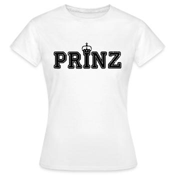 prinz - Frauen T-Shirt - Weiß - Vorne - AI Model Female 172 dark (172cm)