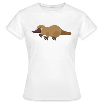 Schnabeltier - Frauen T-Shirt - Weiß - Vorne - AI Model Female 172 dark (172cm)