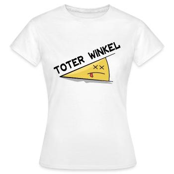 Toter Winkel Wortwitz T-Shirt - Frauen T-Shirt - Weiß - Vorne - AI Model Female 172 dark (172cm)