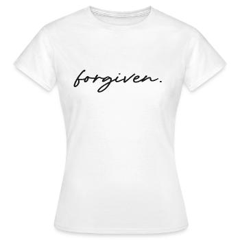 forgiven - Frauen T-Shirt - Weiß - Vorne - AI Model Female 172 dark (172cm)
