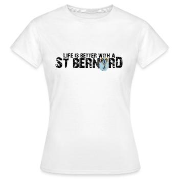 Bernhardiner - Frauen T-Shirt - Weiß - Vorne - AI Model Female 172 dark (172cm)