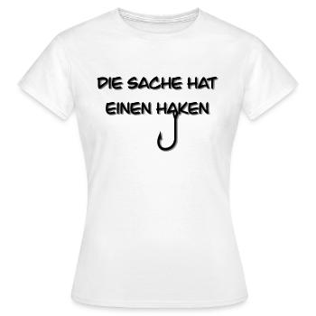 Angelhaken - Frauen T-Shirt - Weiß - Vorne - AI Model Female 172 dark (172cm)