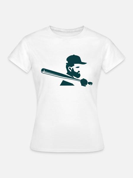 Baseball Spieler Logo - Frauen T-Shirt - Weiß