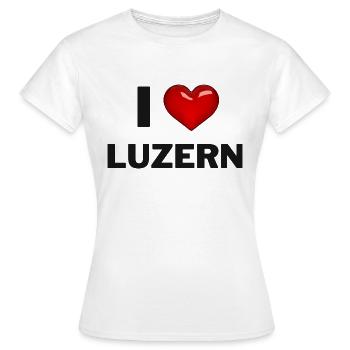J’aime Lucerne - T-shirt Femme - blanc - Devant - AI Model Female 172 dark (172cm)