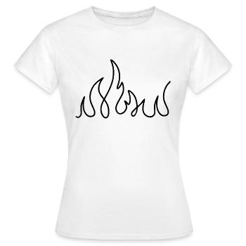 Feu illustration - T-shirt Femme - blanc - Devant - AI Model Female 172 dark (172cm)