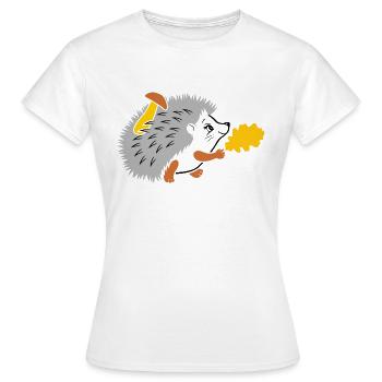Hérisson en promenade - T-shirt Femme - blanc - Devant - AI Model Female 172 dark (172cm)
