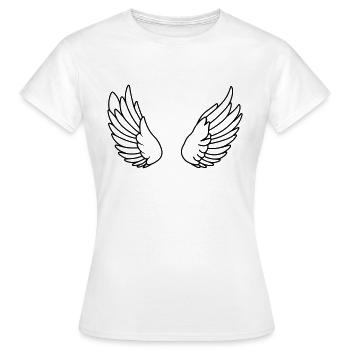 Ailes d'ange - T-shirt Femme - blanc - Devant - AI Model Female 172 dark (172cm)